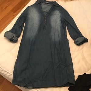 Long sleeve shift dress